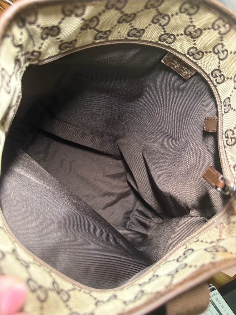 Gucci Beige and Brown GG Canvas Messenger Bag - Picture 2 of 13